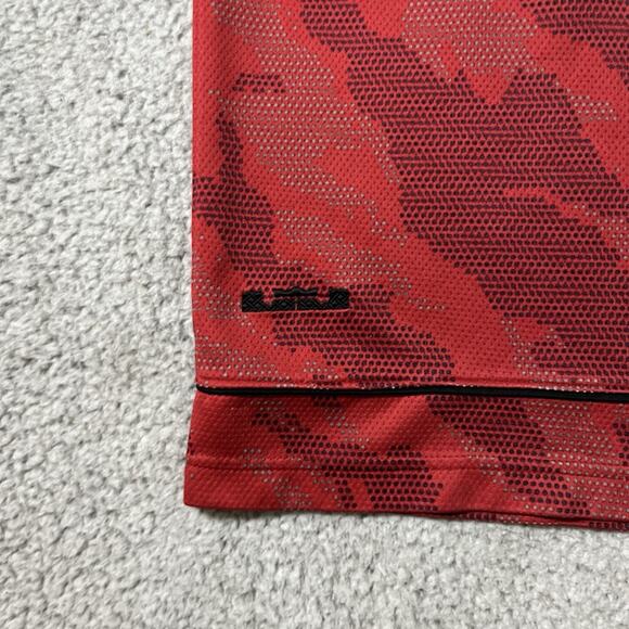 Nike Basketball Shorts Mens L Red Lebron James Geometric Training Drawstring - Picture 4 of 14